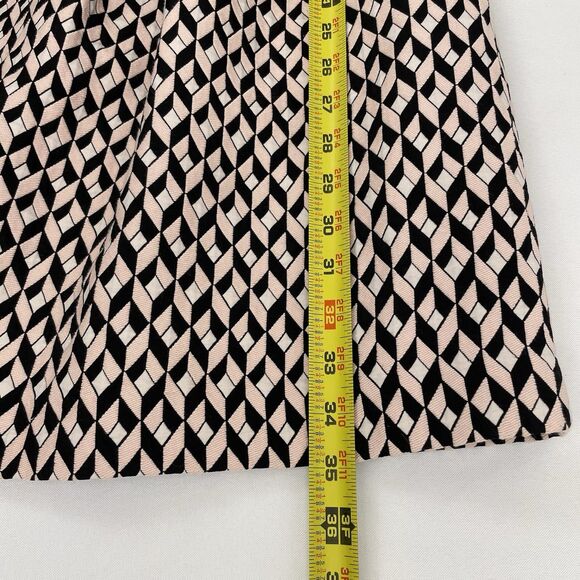 Gerard Darel Pink Black Argyle/Diamond Sun Dress Pleated Midi- 40 - Picture 9 of 13
